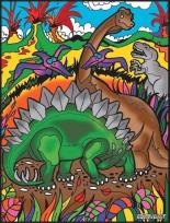 Opakowanie Kolorowanka welwetowa 47x35cm Dino