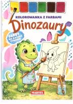 Okładka książki Kolorowanka z farbami Dinozaury