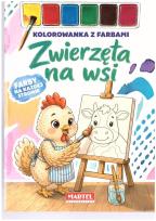 Okładka książki Kolorowanka z farbami Zwierzęta na wsi