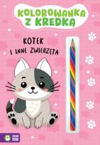 Okładka książki Kolorowanka z kredką. Kotek i inne zwierzęta