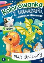 Okładka książki Kolorowanka z tatuażami Małe dinozaury