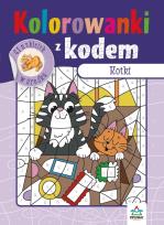 Okładka książki Kolorowanki z kodem. Kotki
