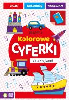 Okładka książki Kolorowe cyferki z naklejkami. Zeszyt 2