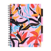 Opakowanie Kołozeszyt Pads B5/100K kratka Jungla różowy