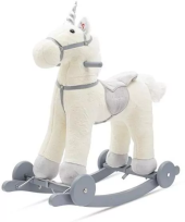 Opakowanie Koń na biegunach z melodią i kółkami biały