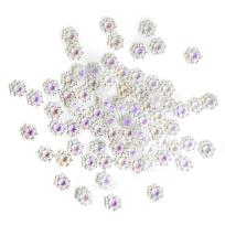 Opakowanie Konfetti śnieżynki opalizujące 9mm błękitne 80szt