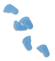 Opakowanie Konfetti stópki niebieskie