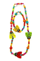 Opakowanie Korale i Bransoletka drewniane Motylki