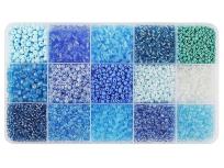 Opakowanie Koraliki DIY odcienie niebieskie