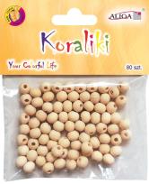 Opakowanie Koraliki drewniane 8mm 80szt