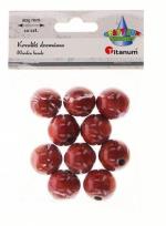 Opakowanie Koraliki drewniane lakierowane brązowe 10szt
