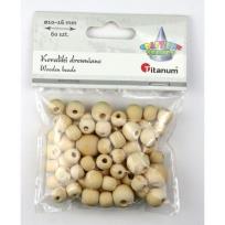 Opakowanie Koraliki drewniane okrągłe 60szt