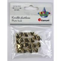 Opakowanie Koraliki plastikowe lustrzane serca 12x9mm 20szt