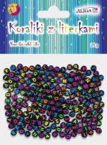 Opakowanie Koraliki plastikowe z literkami 7x4mm 25g