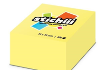 Opakowanie Kostka samoprzylepna 76x76mm 400K żółta