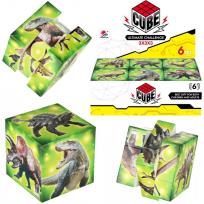 Opakowanie Kostka układanka logiczna dinozaury