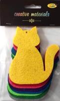 Opakowanie Koty z filcu 9x11cm 9szt