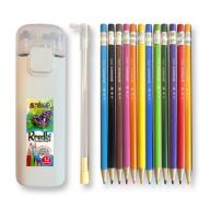 Opakowanie Kredki automatyczne w tubie 12 kolorów + temper.