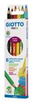 Opakowanie Kredki Mega 6 kolorów GIOTTO