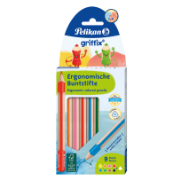 Opakowanie Kredki ołówkowe trójkątne Griffix 9 kolorów