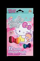 Opakowanie Kredki ołówkowe trójkątne Jumbo Hello Kitty 12 kolorów