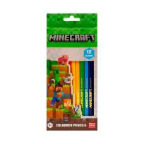 Opakowanie Kredki ołówkowe trójkątne Minecraft 12 kolorów