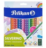 Opakowanie Kredki Silverino trójkątne 24 kolory