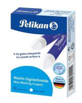 Opakowanie Kredki świecowe białe 12szt PELIKAN
