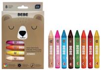Opakowanie Kredki świecowe Jumbo Bebe Friends 8 kolorów