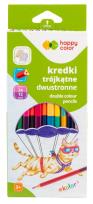 Opakowanie Kredki trójkątne 12szt 24 kolory HAPPY COLOR