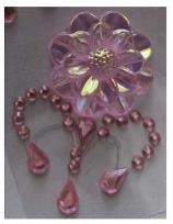 Opakowanie Kryształki samoprzylepne kwiaty 35x50mm róż 8szt