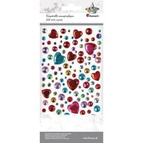 Opakowanie Kryształki samoprzylepne mix serca 109szt