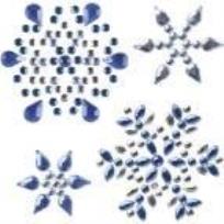 Opakowanie Kryształki samoprzylepne płatki śniegu 8szt