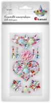Opakowanie Kryształki samoprzylepne serce dalia dekory 10szt