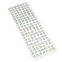 Opakowanie Kryształki samoprzylepne srebrne 10mm