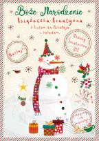 Okładka książki Książeczka kreatywna Bałwanek z ozdobami świątecznymi