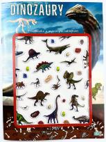 Okładka książki Książeczka z wypukłymi naklejkami. Dinozaury
