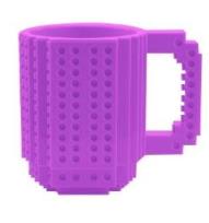 Opakowanie Kubek klockowy Neon fioletowy