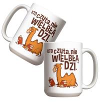 Opakowanie Kubek - Kto czyta, nie wielbłądzi 440ml