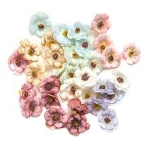 Opakowanie Kwiaty z tkaniny multikolor 2cm 32szt