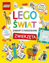 Okładka książki LEGO świat. Zabawy z naklejkami. Zwierzęta