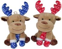 Opakowanie Łoś Renifer świąteczny 15cm MIX