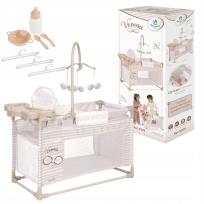 Opakowanie Łóżeczko dla lalek z krzesełkiem i szafą 3w1