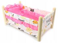 Opakowanie Łóżeczko drewniane z pościelą