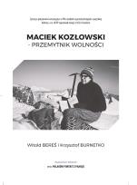 Okładka książki Maciek Kozłowski. Przemytnik wolności