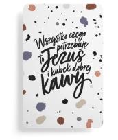 Opakowanie Magnes na lodówkę - Jezus i kawa kropki
