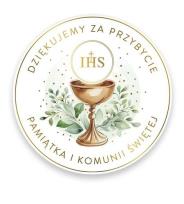 Opakowanie Magnes z podziękowaniem dla gości - Komunia 1