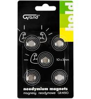Opakowanie Magnesy neodymowe GR-N510 10mm 5szt GRAND