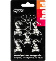 Opakowanie Magnesy neodymowe z haczykiem 12mm 5szt GRAND