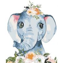 Opakowanie Malowanie po numerach 40x50cm Słonik